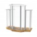 FixtureDisplays® Podium, Wood Base w/ Clear Ghost Acrylic, lectern, pulpit, 3 tier construction - ASSEMBLY REQUIRED 11909